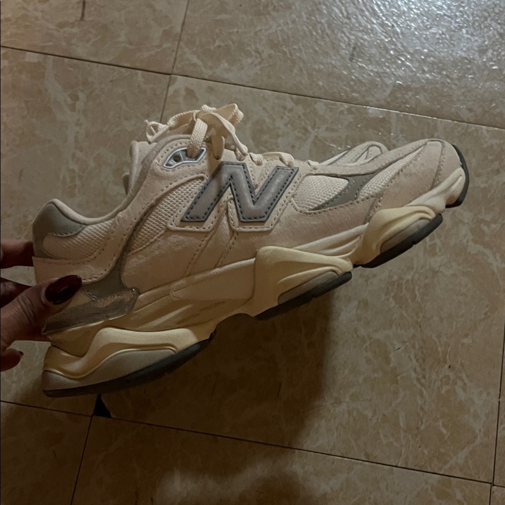 New Balance Beige and Gray Athletic Shoes